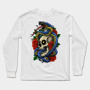 skull and snake Long Sleeve T-Shirt